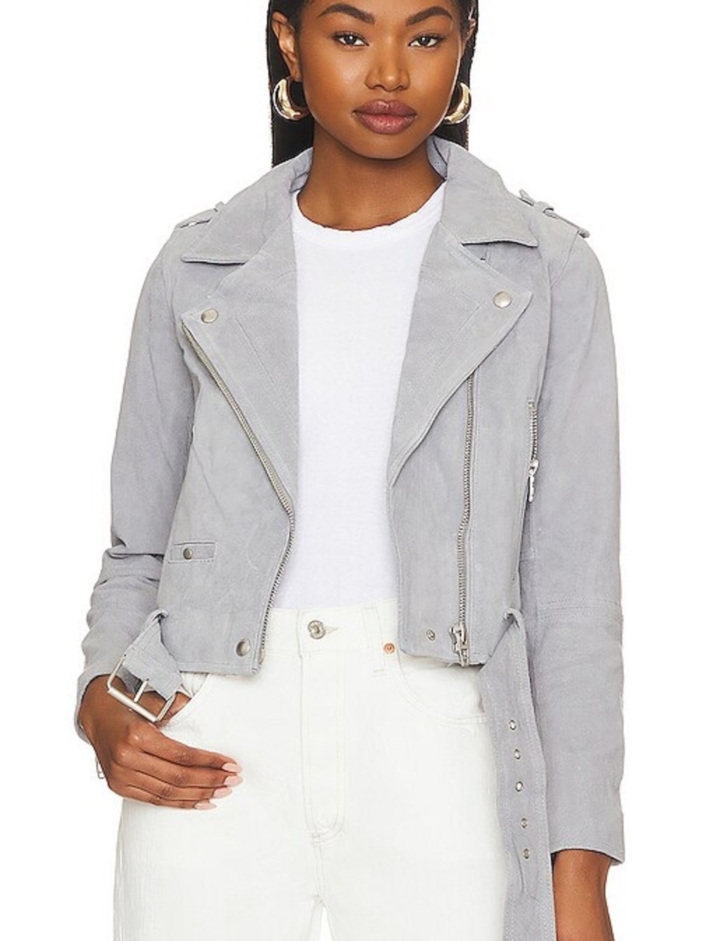 BlankNYC Light Gray Moto Jacket